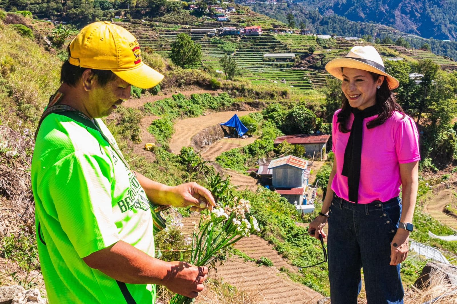 An FFI partner visiting a farmer cooperative in the Cordillera highlands