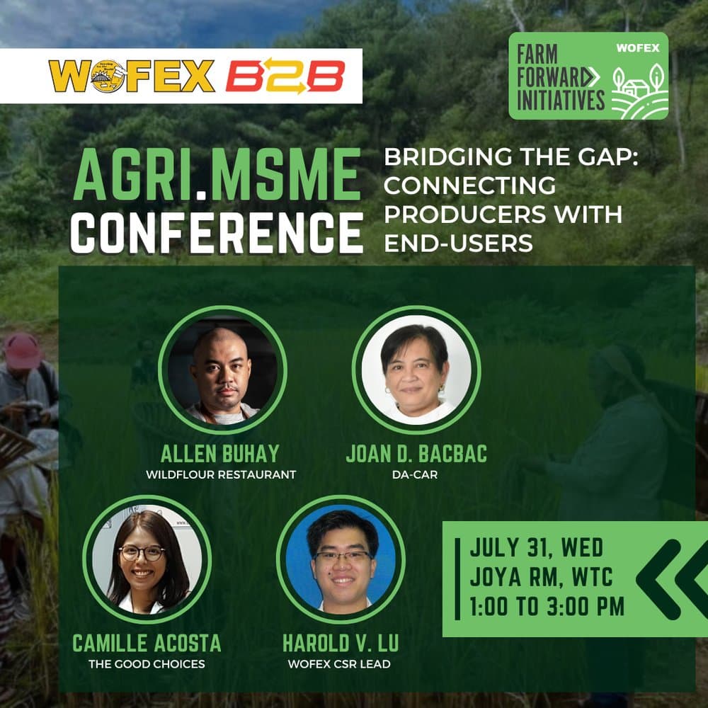 WOFEX B2B Agri.MSME Conference poster — Bridging the Gap: Connecting Producers with End-Users