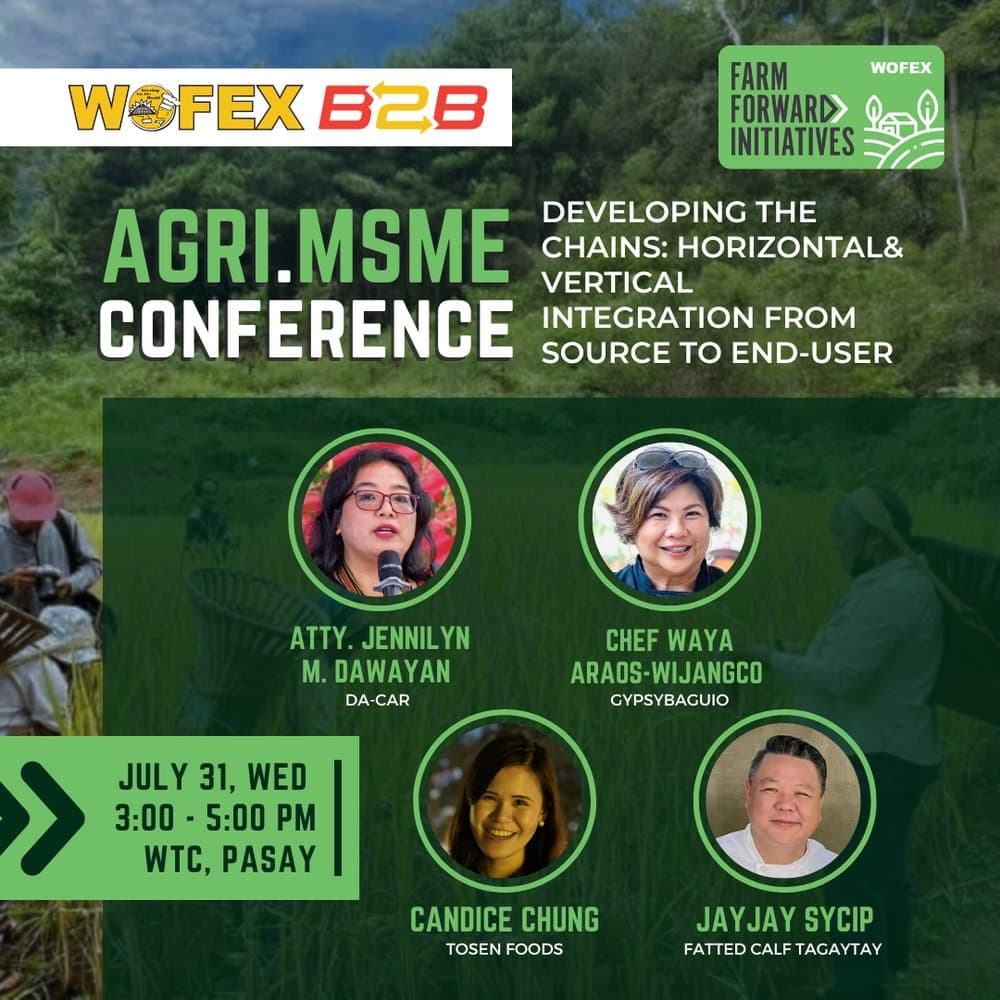 WOFEX B2B Agri.MSME Conference poster — Developing the Chains: Horizontal & Vertical Integration from Source to End-User