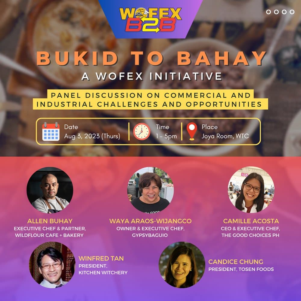 Bukid to Bahay panel discussion poster — commercial and industrial challenges and opportunities, August 2023