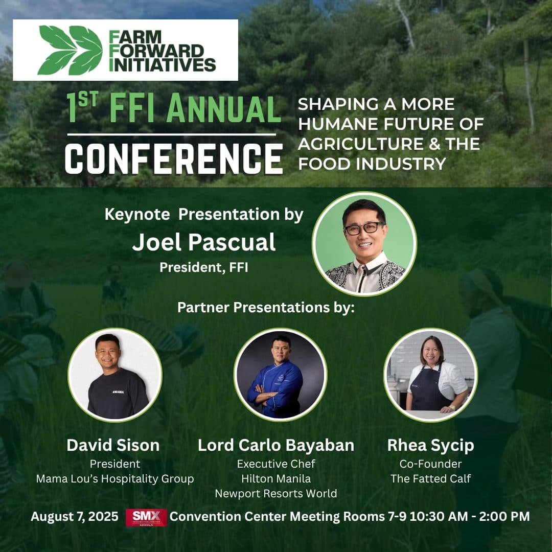 Promotional graphic for the 1st FFI Annual Conference at WOFEX 2025